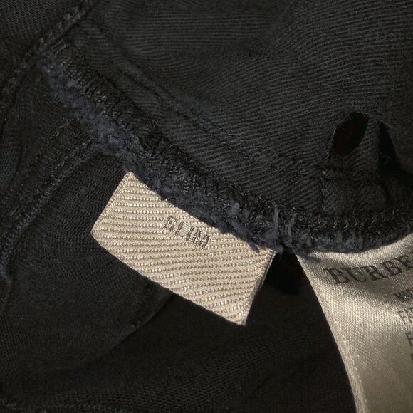 BURBERRY BRIT 34x32 SLIM Charcoal Black Denim Logo Casual Work School Jeans - Picture 8 of 10